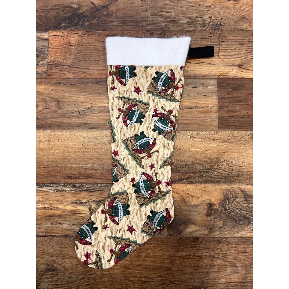 Cute Moose Handmade Christmas Stocking for You or Pet